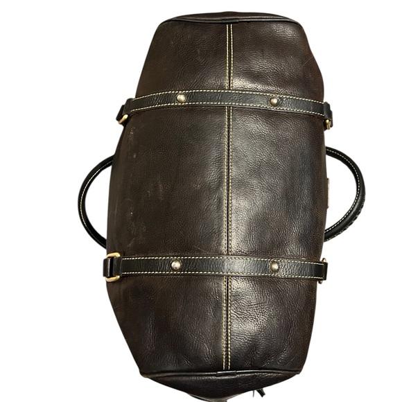 Dooney & Bourke Florentine Large Leather Satchel Dark Brown - Picture 11 of 15